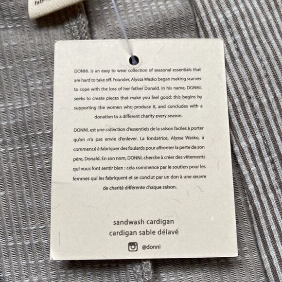 NWT Donni Sandwash Cardigan - One Size Fits All - Picture 9 of 10